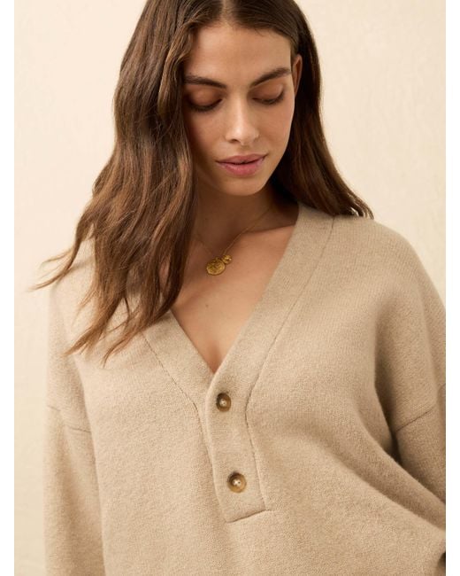 Faherty Brand Natural Jackson V Neck Popover