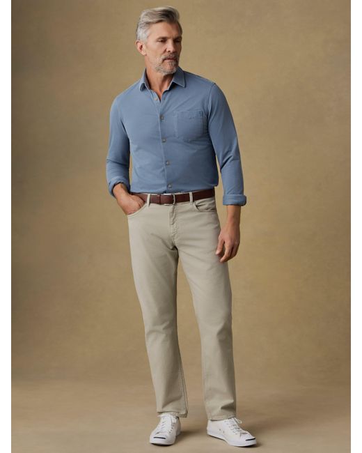 Faherty Brand Gray Costa Piqué Shirt for men