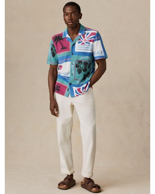 Faherty Brand Multicolor Short-Sleeve Cabana Towel Terry Shirt for men