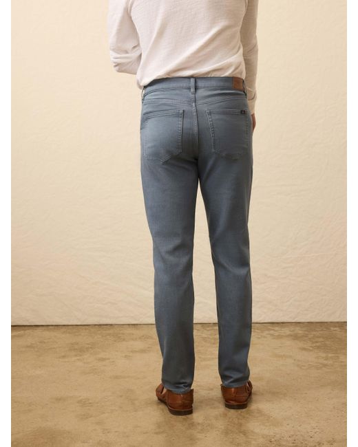 Faherty Brand Blue Stretch Terry 5-Pocket Pants for men