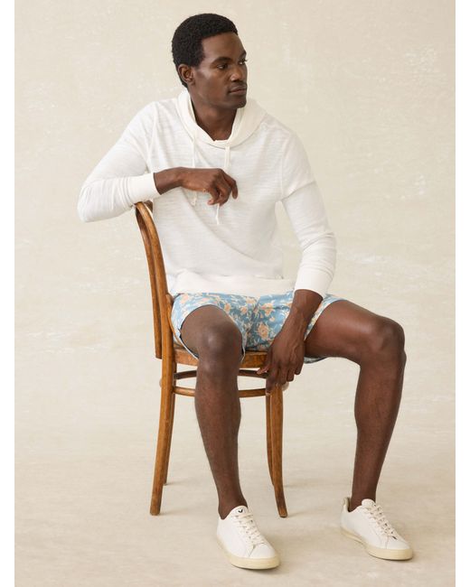 Faherty Brand Natural Sunwashed Slub Hoodie (Tall) for men