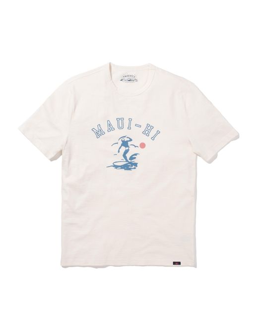 Faherty Brand White Maui Short-sleeve Crew T-shirt for men