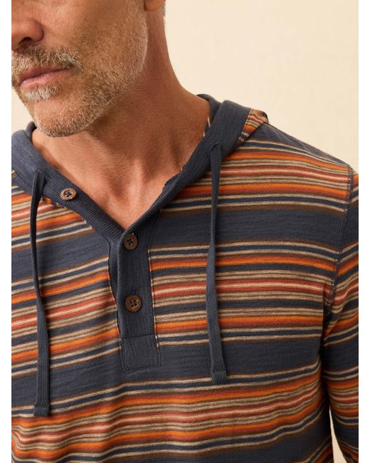 Faherty Brand Natural Sunwashed Slub Hoodie for men