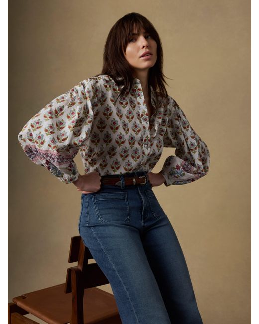Faherty Brand White Suki Blouse