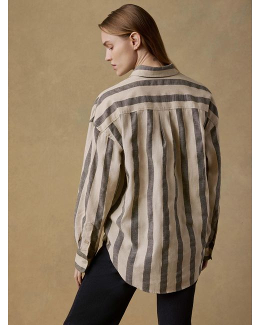Faherty Brand Multicolor Cotton Linen Relaxed Shirt