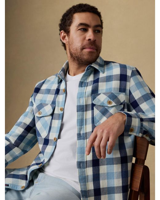 Faherty Brand Blue Overshirt for men