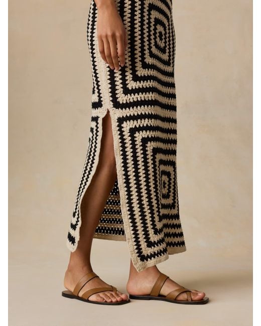 Faherty Brand Green Seacoast Crochet Column Dress