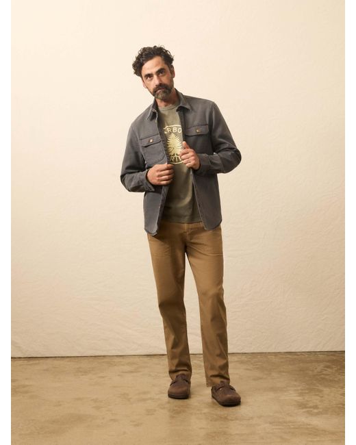 Faherty Brand Brown Sunwashed Graphic T-Shirt for men