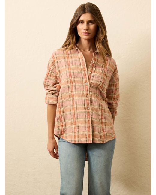 Faherty Brand Natural Dune Cotton Gauze Relaxed Shirt