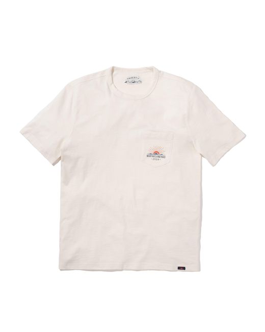 Faherty Brand White Martha's Vineyard Short-sleeve Crew T-shirt for men