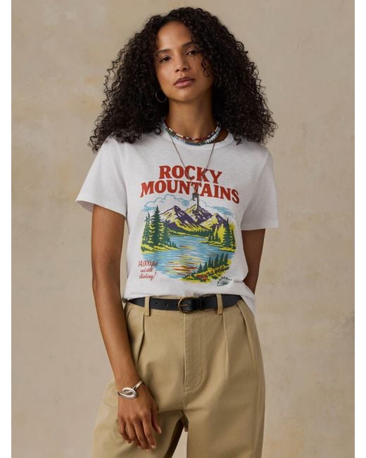 Faherty Brand Blue X Parks Project Rocky Mountains Sunwashed Regenerative T-Shirt