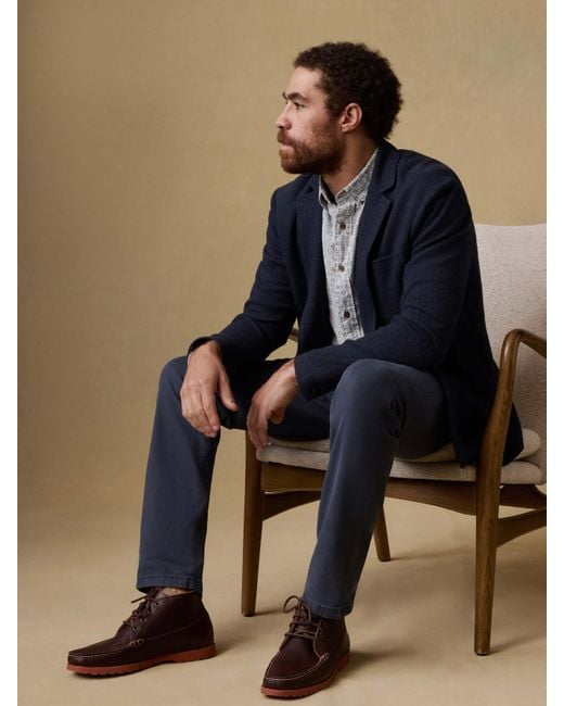 Faherty Brand Blue Inlet Knit Tweed Blazer for men