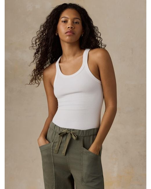 Faherty Brand Green Surfside Rib Tank