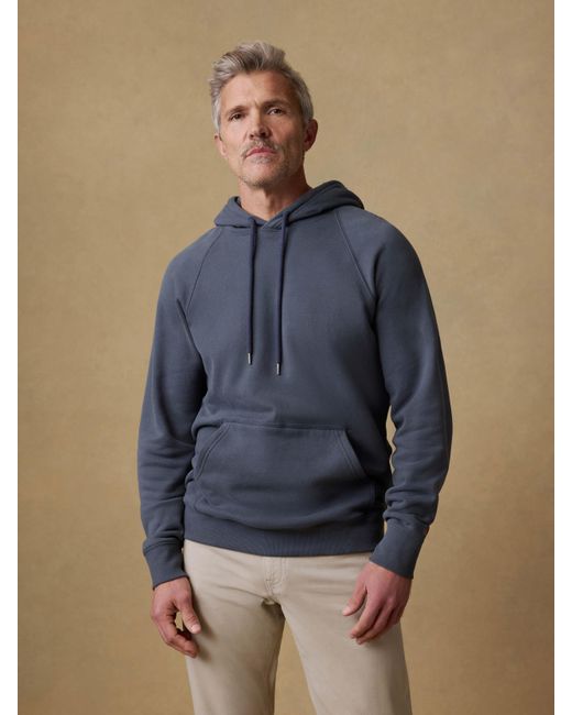 Faherty Brand Blue High Standard Fleece Hoodie for men