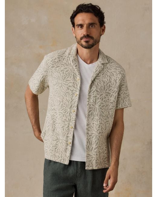 Faherty Brand Green Short-Sleeve Oasis Camp Shirt for men