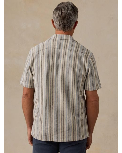 Faherty Brand Natural Short-Sleeve Oasis Camp Shirt for men