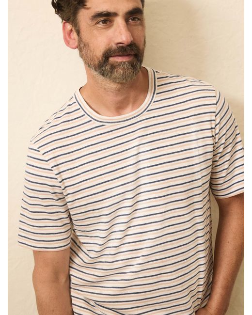 Faherty Brand Brown Sunwashed Regenerative T-Shirt for men
