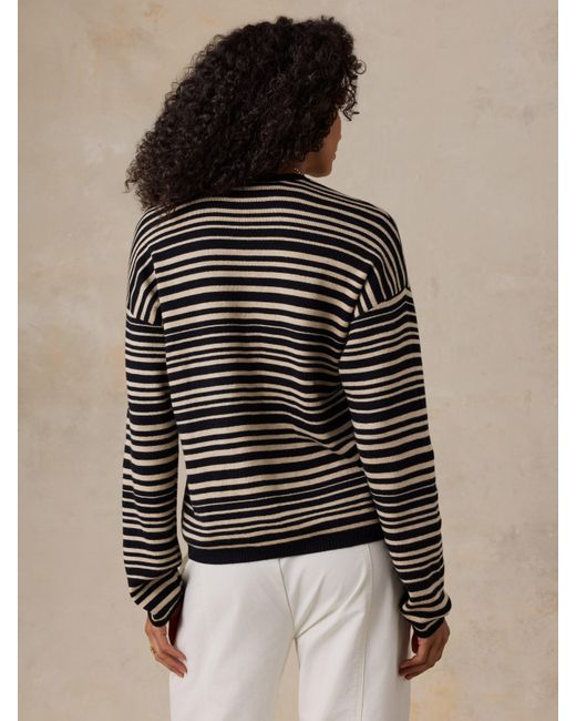 Faherty Brand Brown Cotton Cashmere Crew