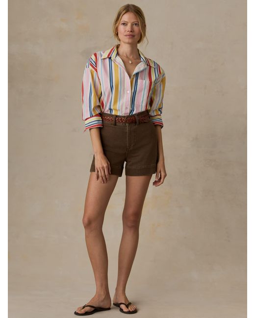 Faherty Brand Natural Coastal Poplin Relaxed Shirt