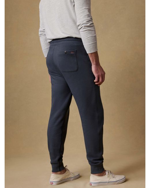 Faherty Brand Blue High Standard Fleece Sweatpant for men