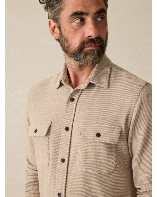 Faherty Brand Natural Faherty Legend Recycled Sweater Shirt for men