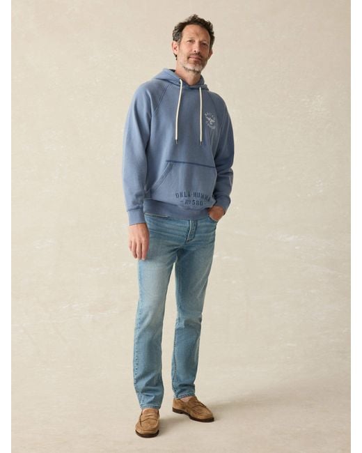 Faherty Brand Blue Steven Paul Judd Fleece Hoodie for men