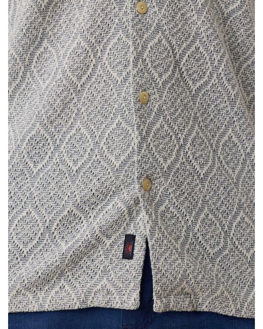 Faherty Brand Gray Short-Sleeve Oasis Camp Shirt for men