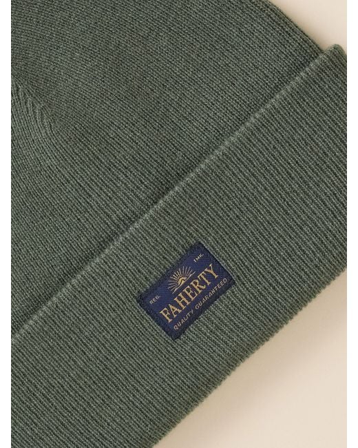Faherty Brand Green Essential Beanie