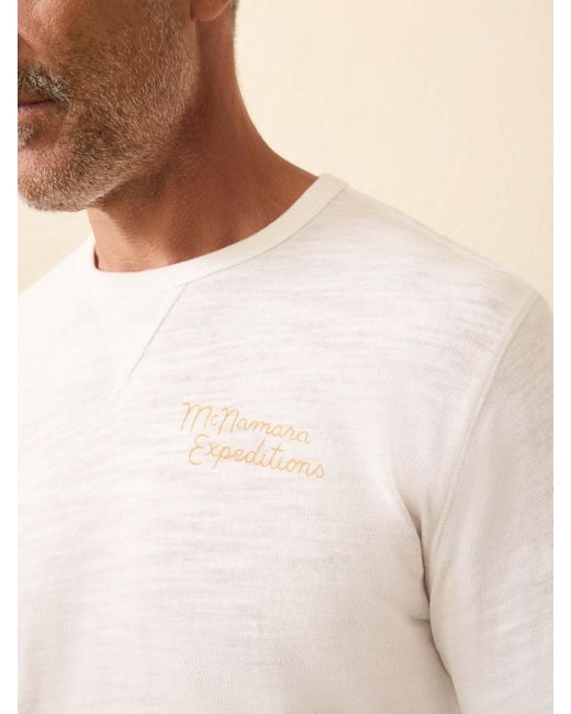Faherty Sunwashed Crew Tee in White
