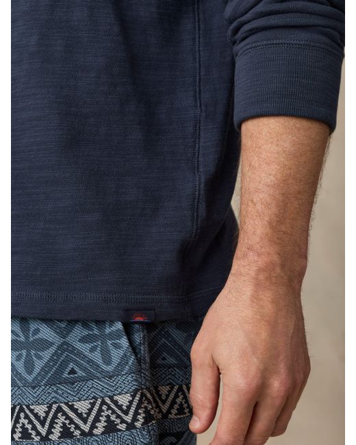 Faherty Brand Blue Sunwashed Organic Graphic Hoodie for men