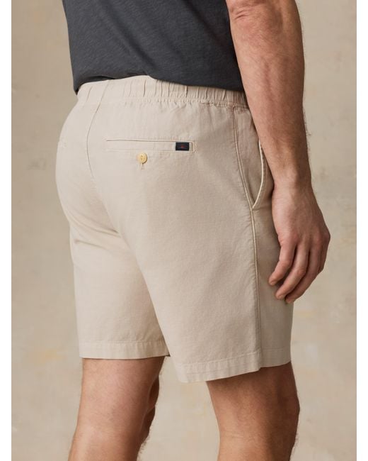Faherty Brand Natural Essential Drawstring Short for men