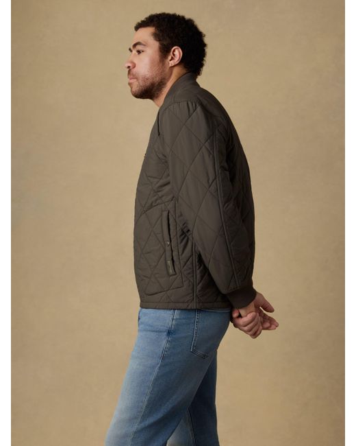 Faherty Brand Blue Quilted Liner Jacket for men