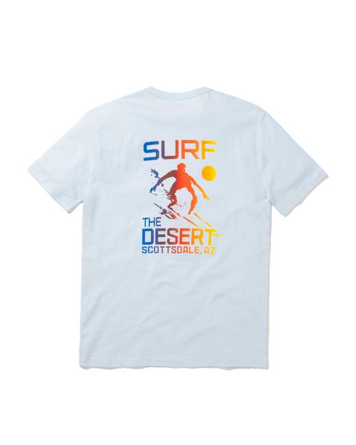 Faherty Brand Blue Scottsdale Short-sleeve Crew T-shirt for men