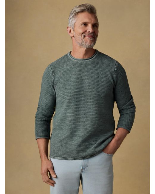 Faherty Brand Green Sunwashed Dockside Sweater for men