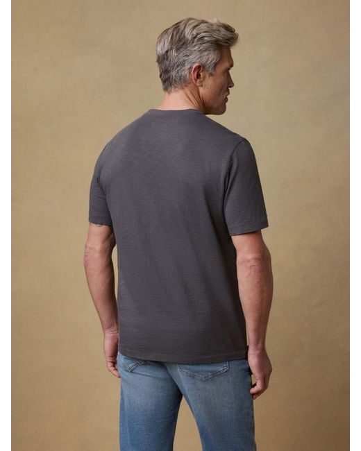 Faherty Brand Gray Short-Sleeve Sunwashed V-Neck T-Shirt for men
