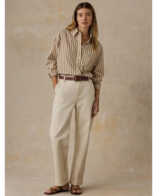 Faherty Brand Natural Coastal Poplin Relaxed Shirt