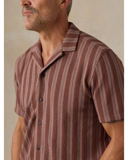 Faherty Brand Brown Short-Sleeve Oasis Camp Shirt for men
