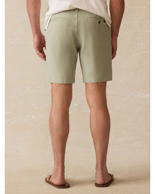 Faherty Brand Natural Tradewinds Linen Blend Short for men