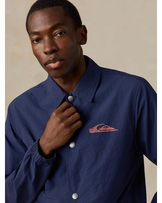 Faherty Brand Blue X Quiksilver Coaches Jacket for men