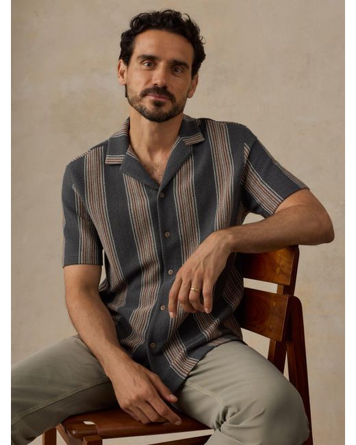 Faherty Brand Brown Short-Sleeve Oasis Camp Shirt for men