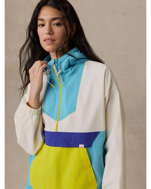 Faherty Brand Blue Shorelite Active Windbreaker Jacket