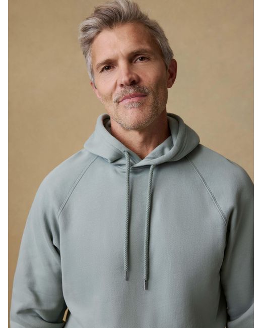 Faherty Brand Blue High Standard Fleece Hoodie for men