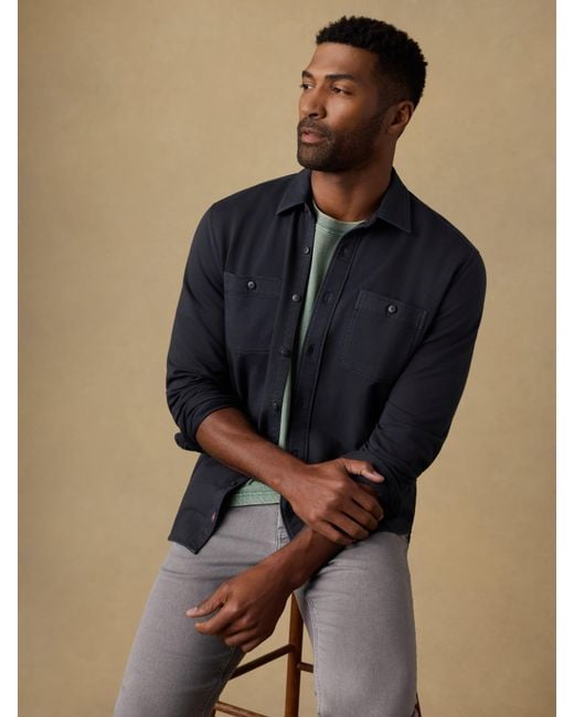 Faherty Brand Black Field Knit Shirt for men