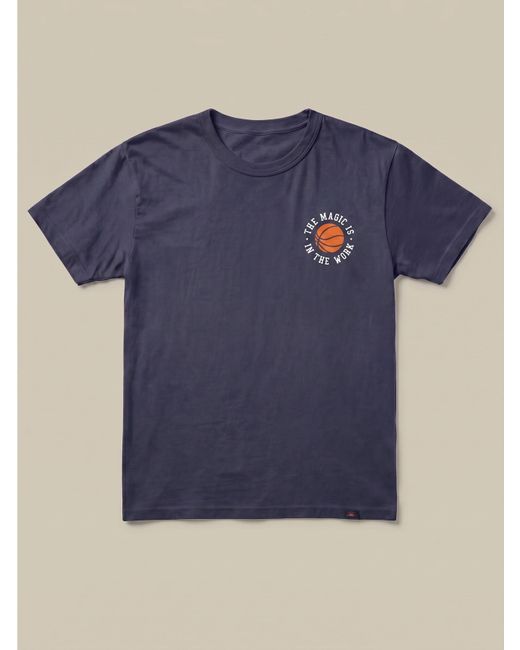 Faherty Brand Blue Jalen Brunson Sunwashed T-Shirt for men