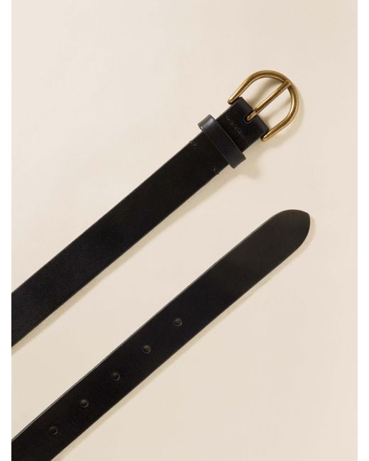 Faherty Brand Black East End Leather Belt