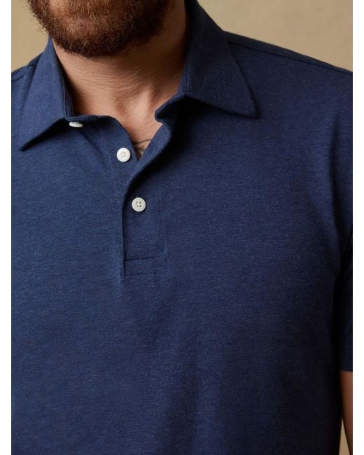 Faherty Brand Blue Movementtm Short-sleeve Polo Shirt for men
