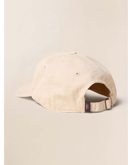Faherty Brand Natural Sunwashed Twill Baseball Hat