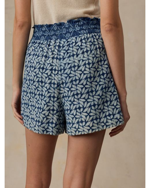 Faherty Brand Blue Dune Cotton Gauze Serena Short