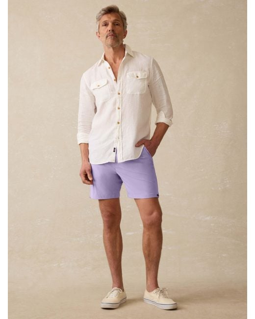 Faherty Brand Purple Shorelite Trunk (7" for men