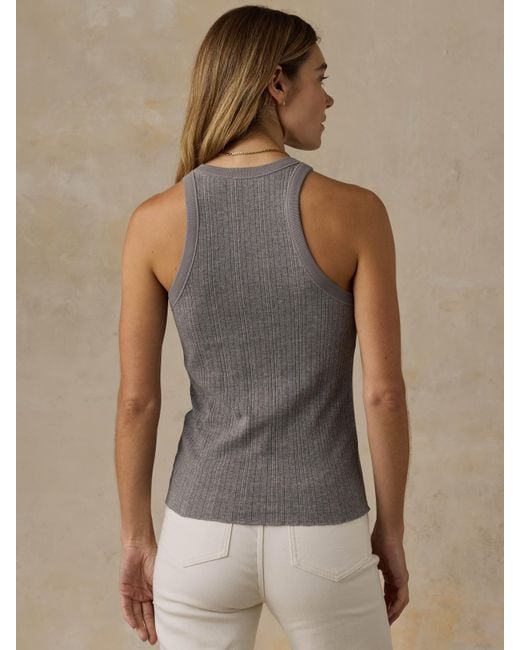 Faherty Brand Black Paradise Pointelle Tank